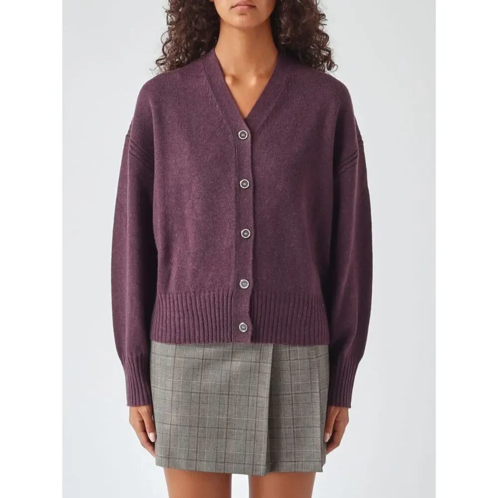 Pinko Women V-Neck Wool And Cashmere Blend Cardigan Pinko With Button Closure